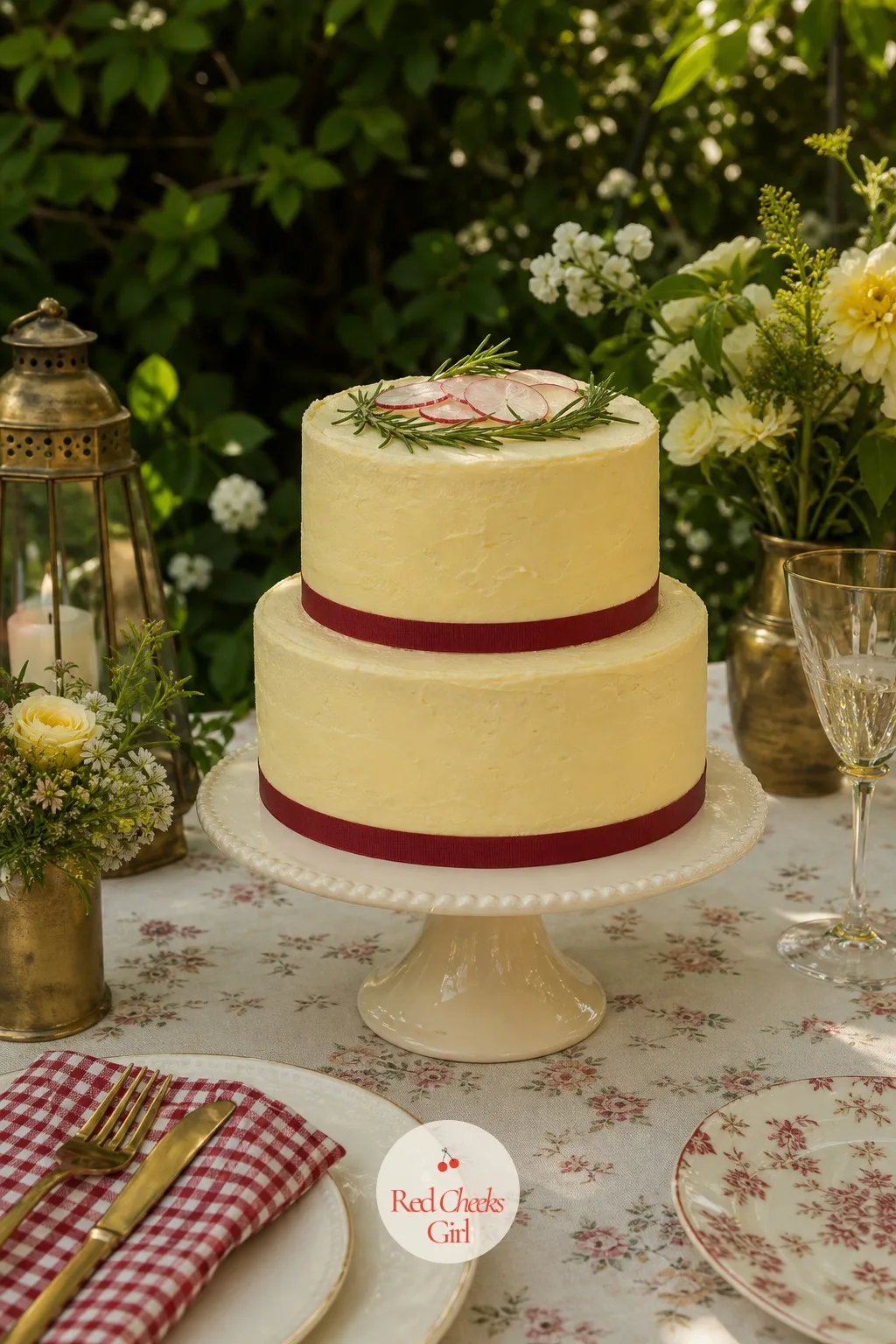 The Buttercream Wedding Cake — A perfectly smooth fondant cake looks like it belongs at a different, stiffer party. Cottagecore wedding