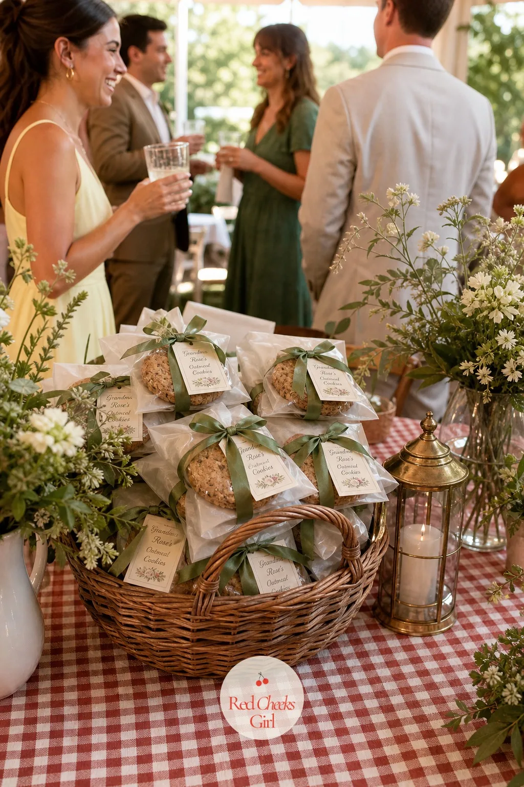 Family Recipe Cookies as Favors — A branded favor box says thank you and nothing else. Cottagecore wedding