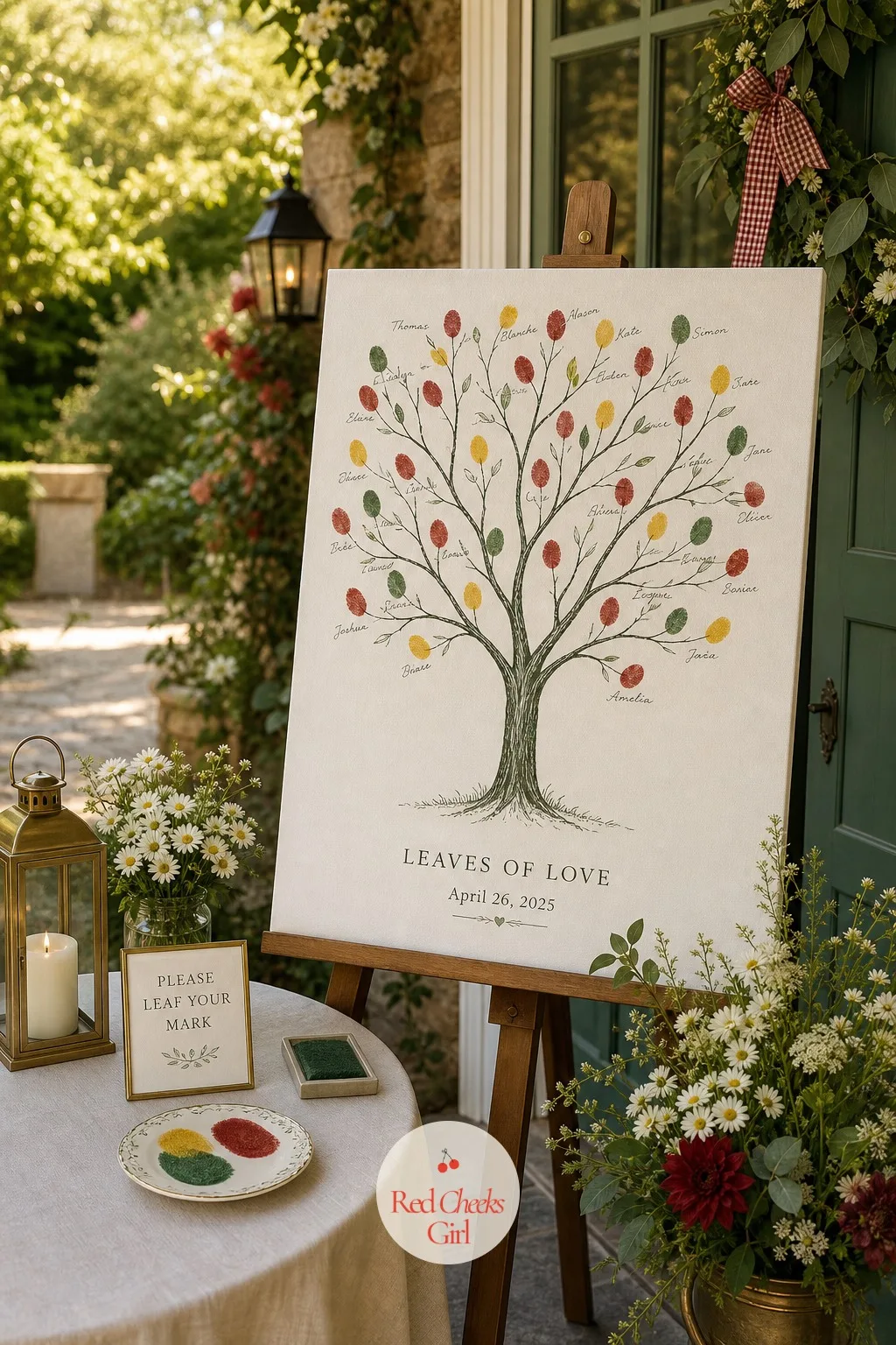 The Fingerprint Tree Guestbook — A book nobody reads again sits in a drawer forever. Cottagecore wedding