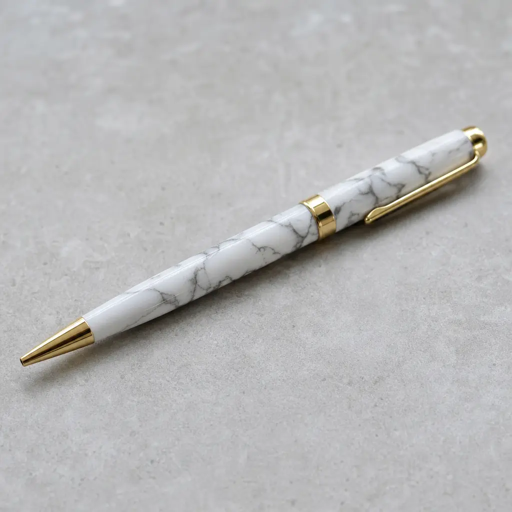 Marble Pattern Pen — A smooth pen with a marble-look barrel, the kind that feels better in the hand than anything from the supply closet. Coworker christmas