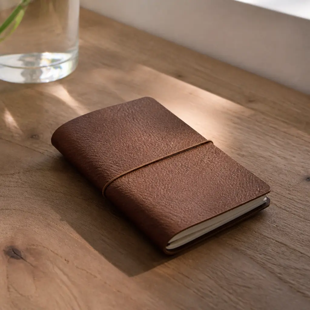 Leather Pocket Notebook — He still writes his to-do list on the back of a receipt from three weeks ago. Dad christmas gift ideas