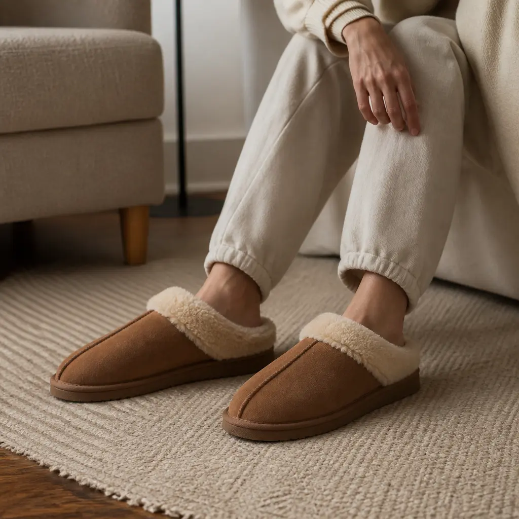 Shearling Slippers — He walks to the mailbox in socks and complains about the cold every single time. Dad christmas gift ideas
