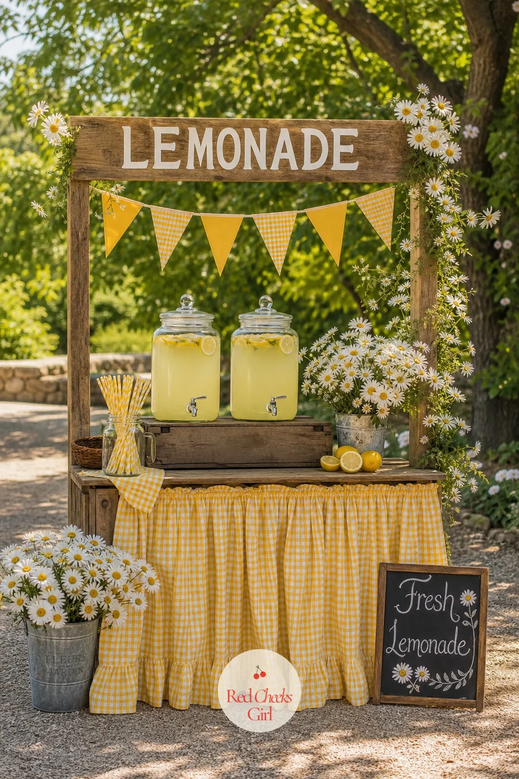 The Lemonade Stand — A drinks table on a hot afternoon is the kind of relief guests actually remember, cold glass against a warm hand, long after the flowers