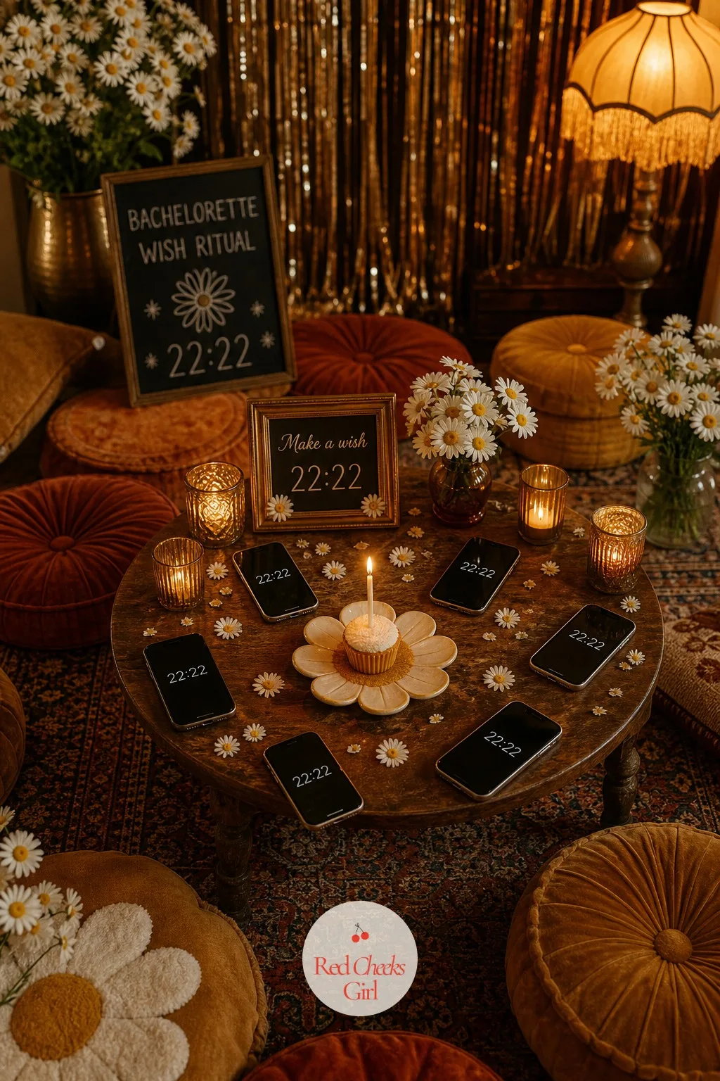 The 22:22 Wish Ritual — A formal toast can feel stiff for a group this relaxed. Dazed and engaged bachelorette
