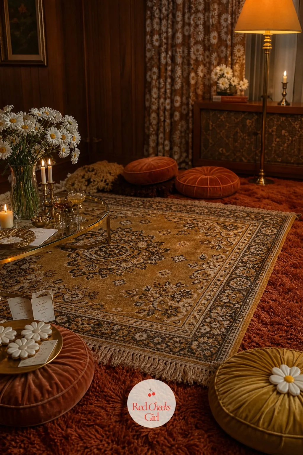Layered Vintage Rugs Across the Floor — An empty floor reads as unfinished no matter how good the walls look. Dazed and engaged bachelorette