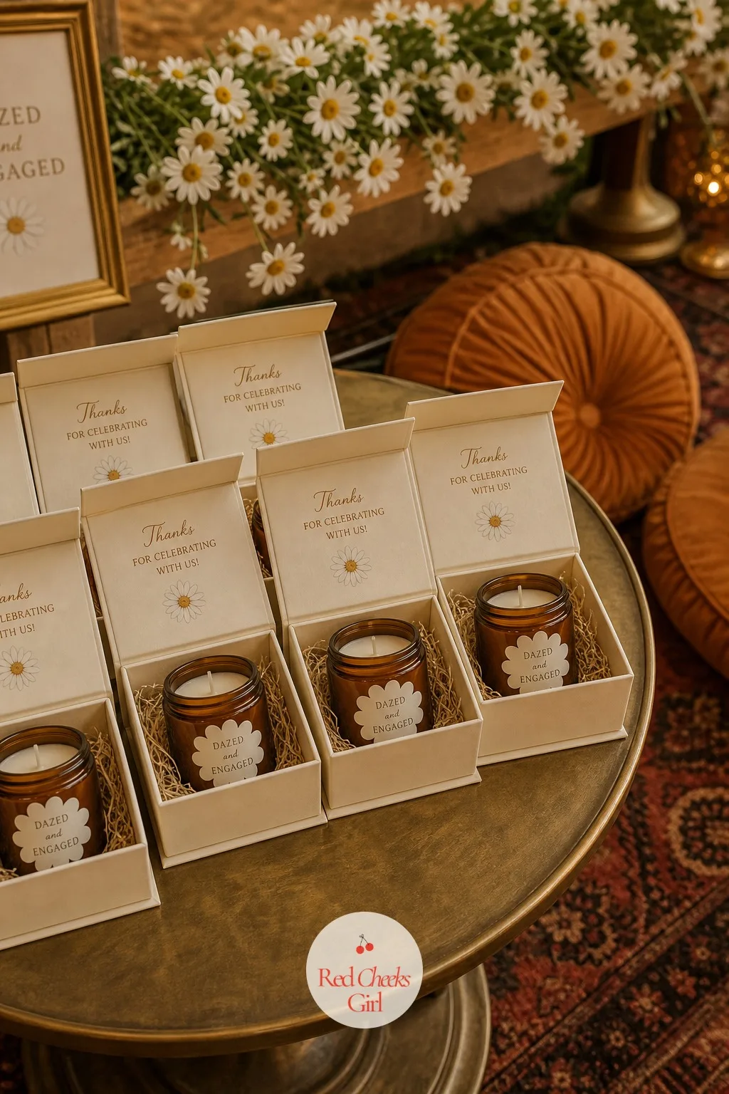 Mini Daisy Candle or Soap Favor — Another scented candle nobody ever burns is not a favor, it is clutter. Dazed and engaged bachelorette
