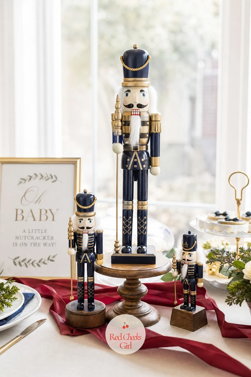 Little Nutcracker — One good nutcracker figurine, properly scaled and well placed, does more for a room than a dozen smaller ornaments. December baby shower