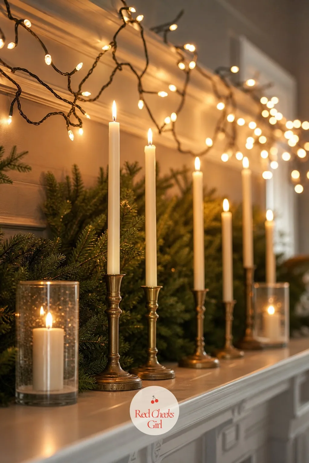 Taper Candles Under a String Light Canopy — A room lit only by overhead lights photographs flat and feels like a Tuesday. December birthday party ideas