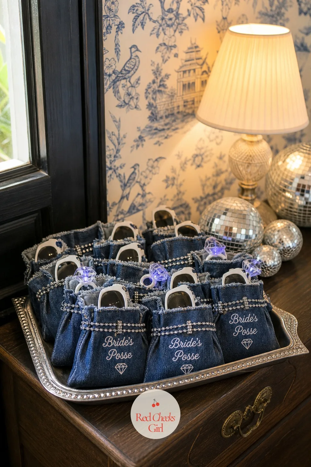Rhinestone Favors — The last thing she hands out should feel like a small piece of the night rather than an obligation, so keep it to one or two items, done