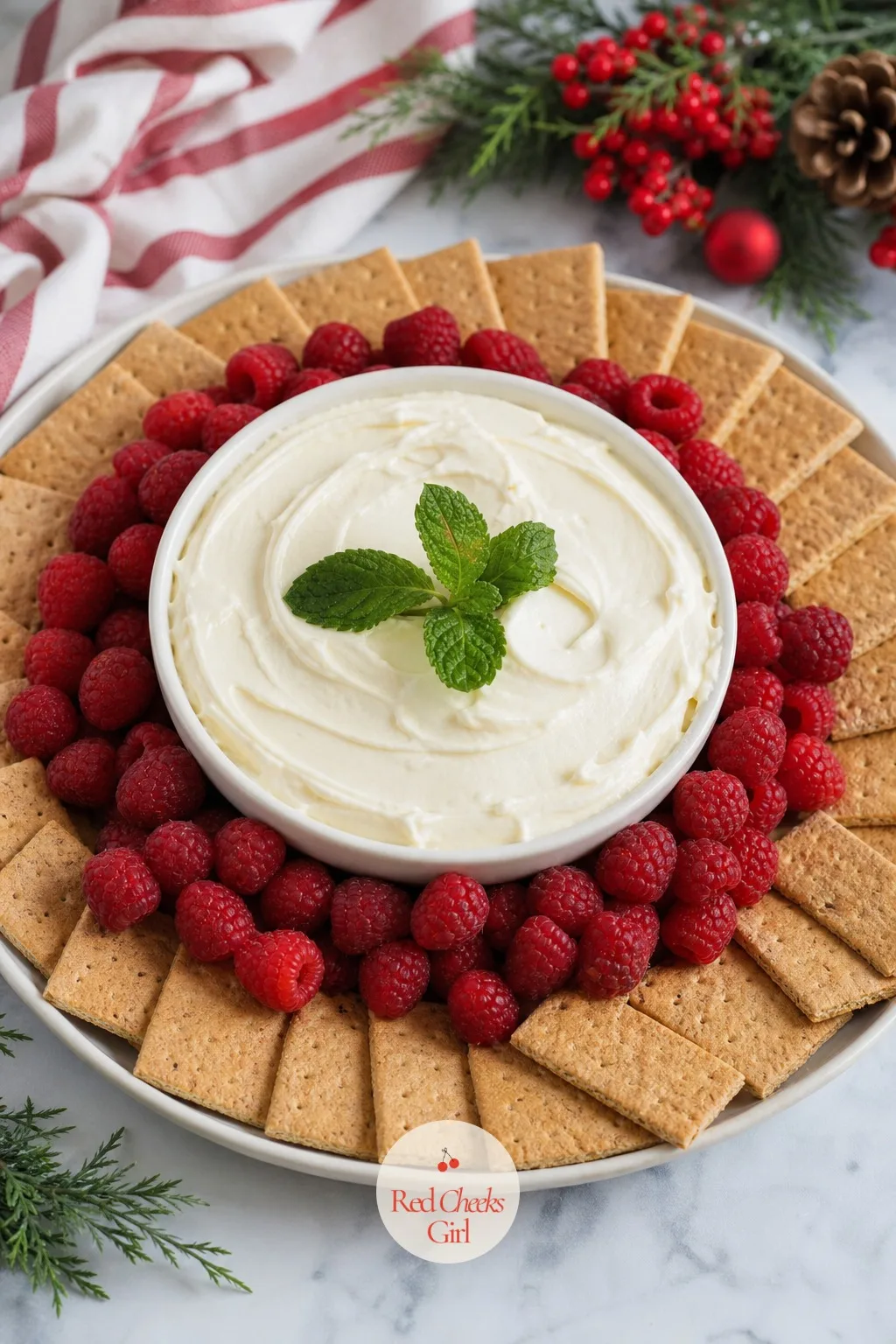 Cheesecake Dip Board — A real cheesecake means a springform pan, a water bath and the quiet fear that it will crack in the oven. Dessert charcuterie board