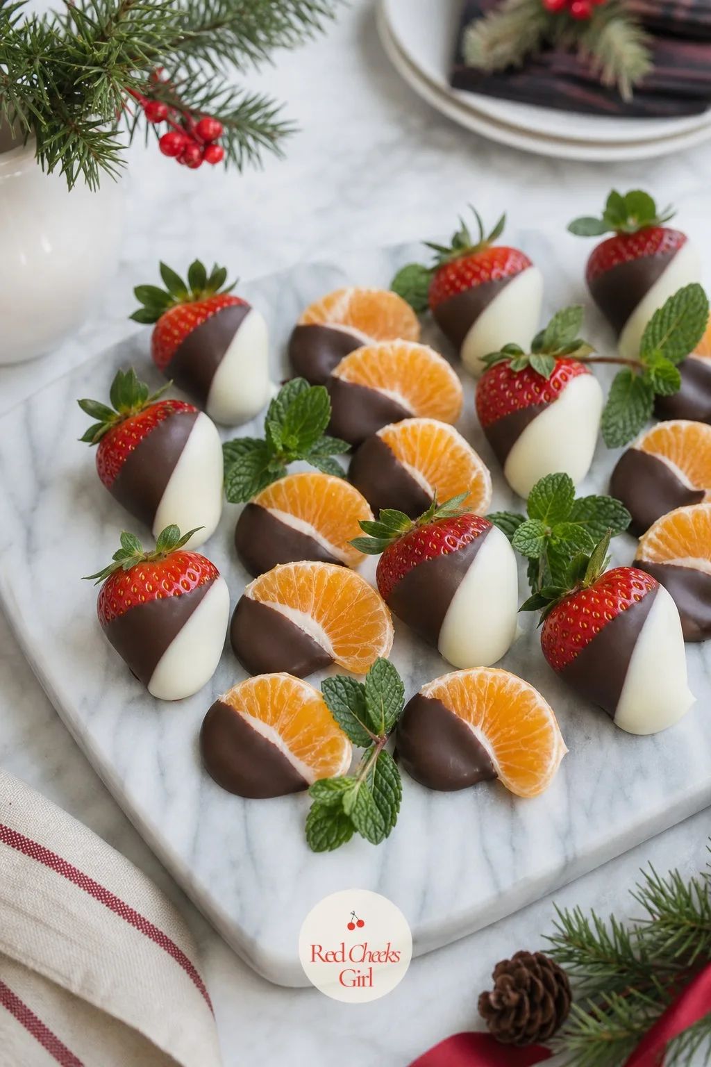 Fruit and Chocolate Board — For the mother-in-law who thinks everyone eats too much sugar all season, this one is genuinely lighter and still looks like