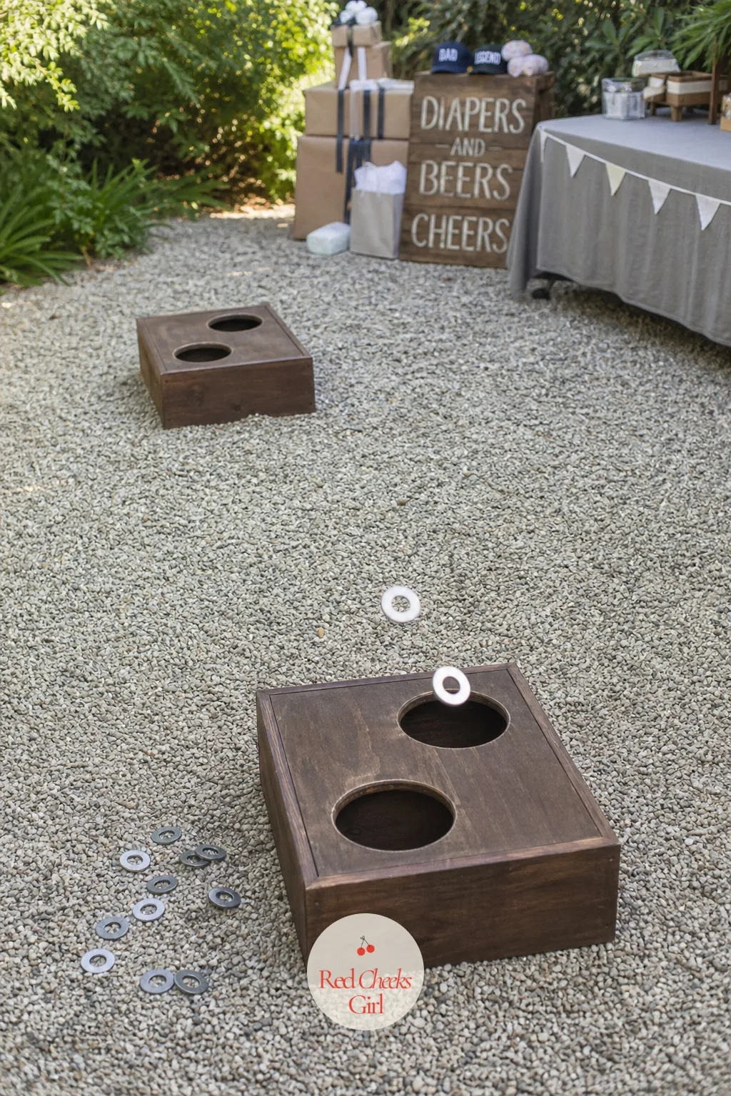Washer Toss — For a group that already wore out the cornhole boards, washer toss gives them a second lawn game using nothing but metal washers and two small