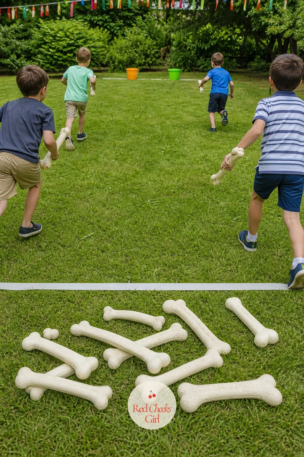 Dinosaur Bone Relay Race — A relay race needs a prop worth running for, and a giant foam bone does more work than a baton ever could. Dinosaur birthday party