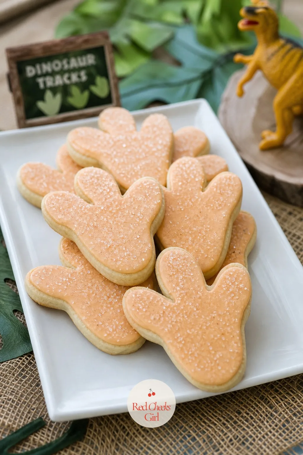 Footprint Cookies — A round sugar cookie is just a round sugar cookie until it gets the shape of a three-toed footprint pressed into it, and suddenly it