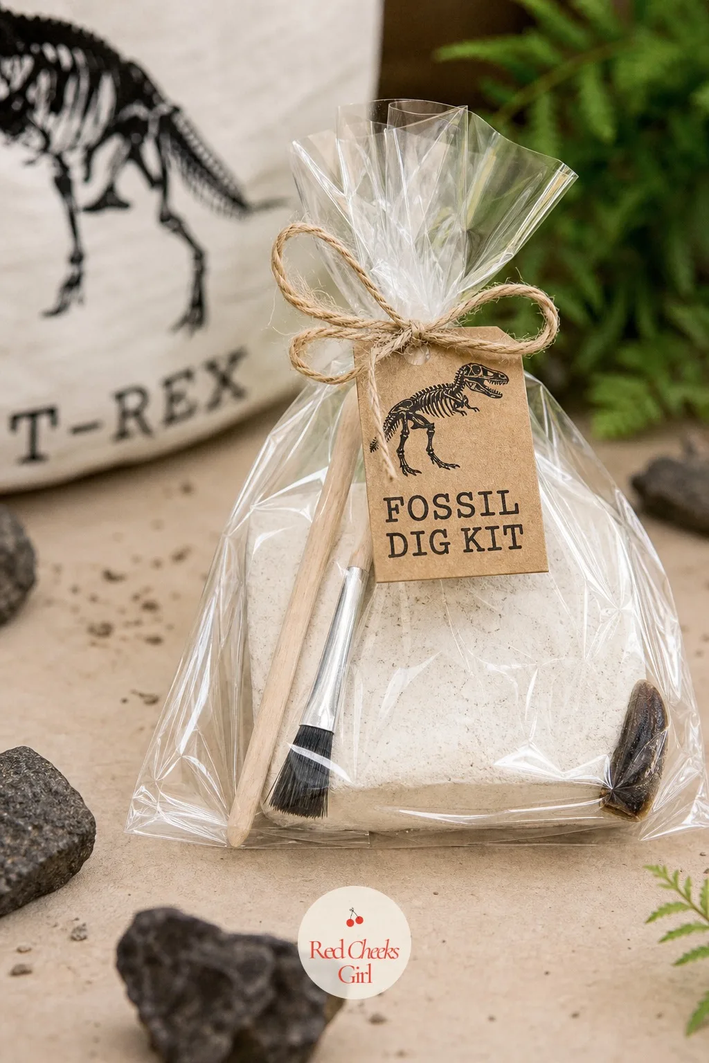 Fossil Dig Kit Favor — The sandbox dig is usually the activity nobody wants to leave, so sending a smaller version of it home stretches that favourite part of