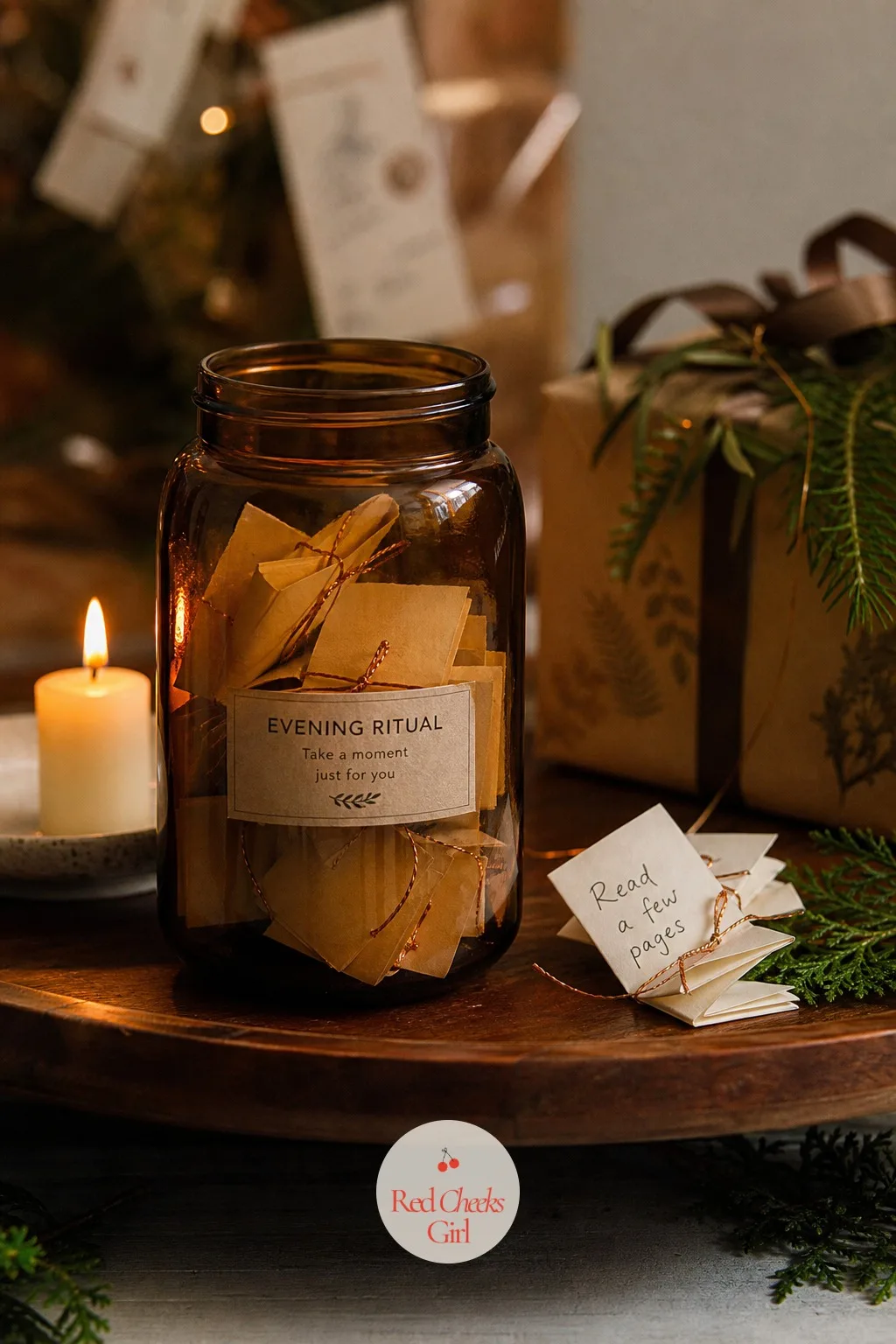 Evening Ritual Jar — For the house that already has enough things, this one holds no objects at all, just folded slips of cream paper naming a small shared
