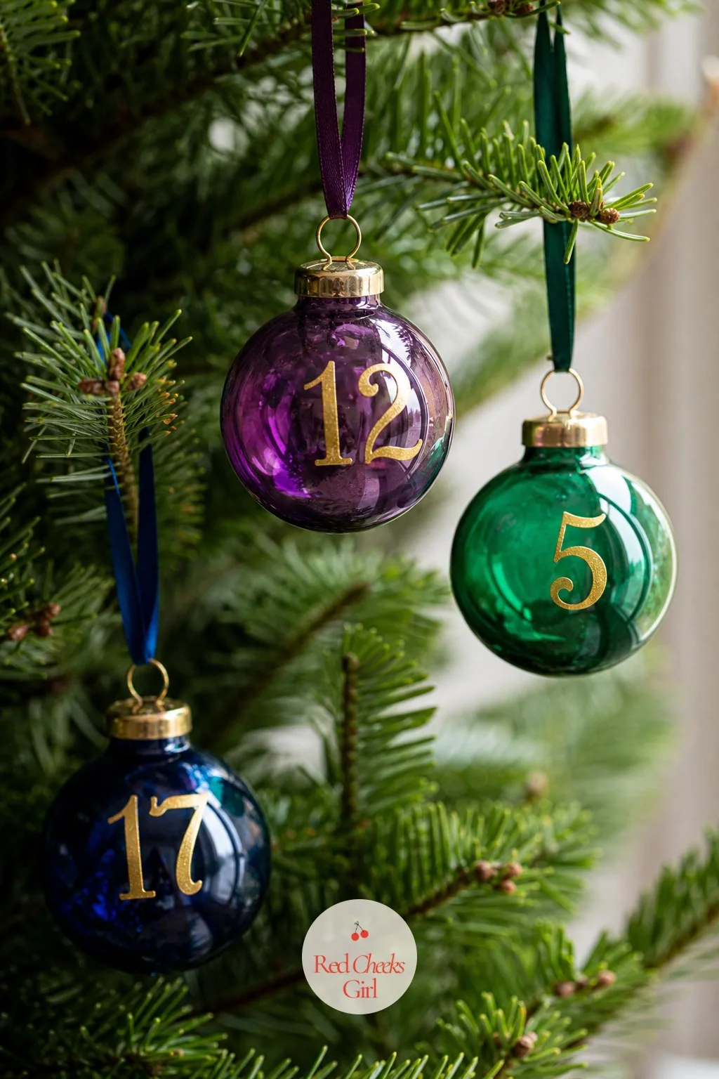 Jewel-Tone Bauble Reveal — If the tree is already going up, it can carry the countdown too rather than sitting next to a second display. Diy advent calendar
