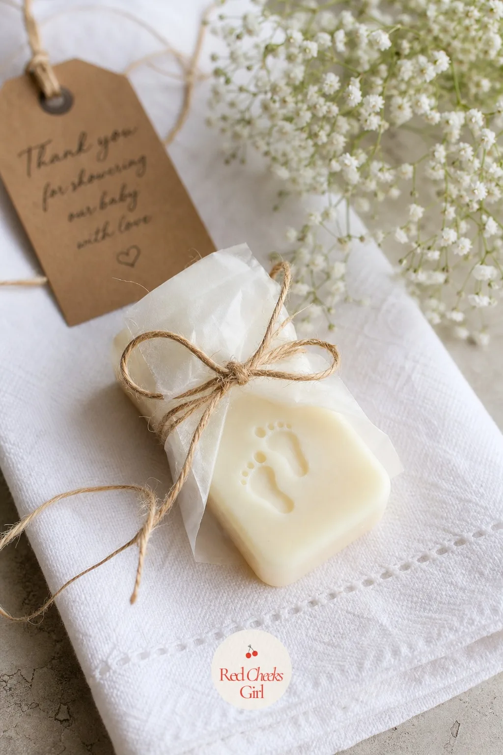 Mini Soap Bars — A small bar of soap sounds plain until it is wrapped properly, and then it looks like it came from somewhere expensive. Diy baby shower favors