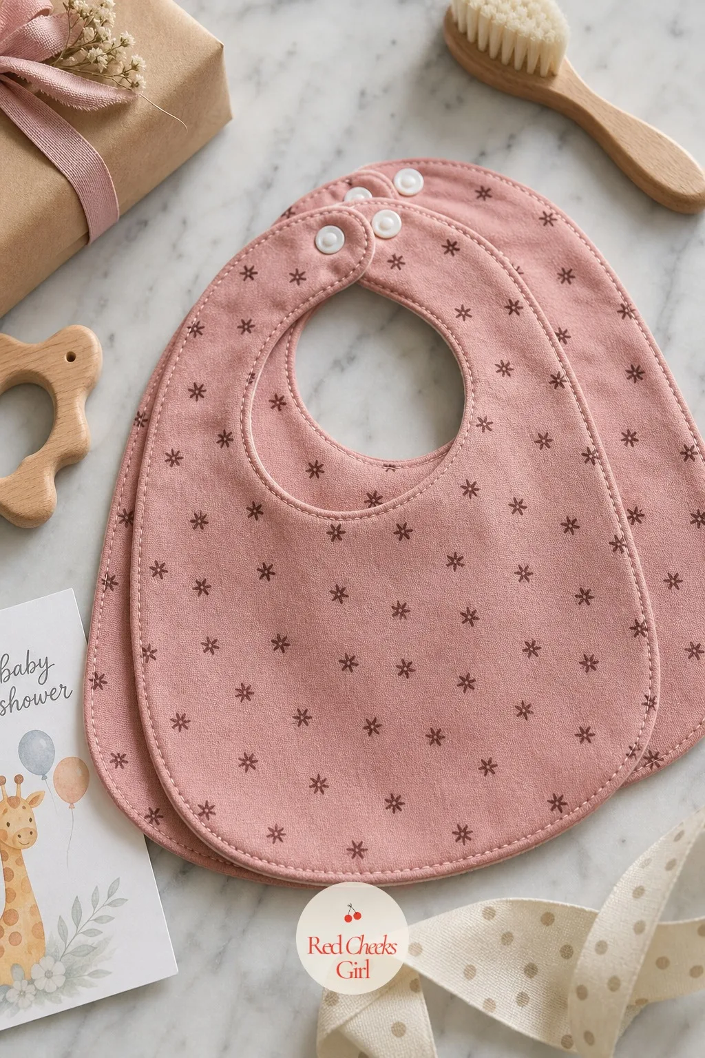 Block-Printed Cotton Bib Set — Snap bibs are the gift nobody minds receiving three of, so make yours the set she reaches for first. Diy baby shower gifts