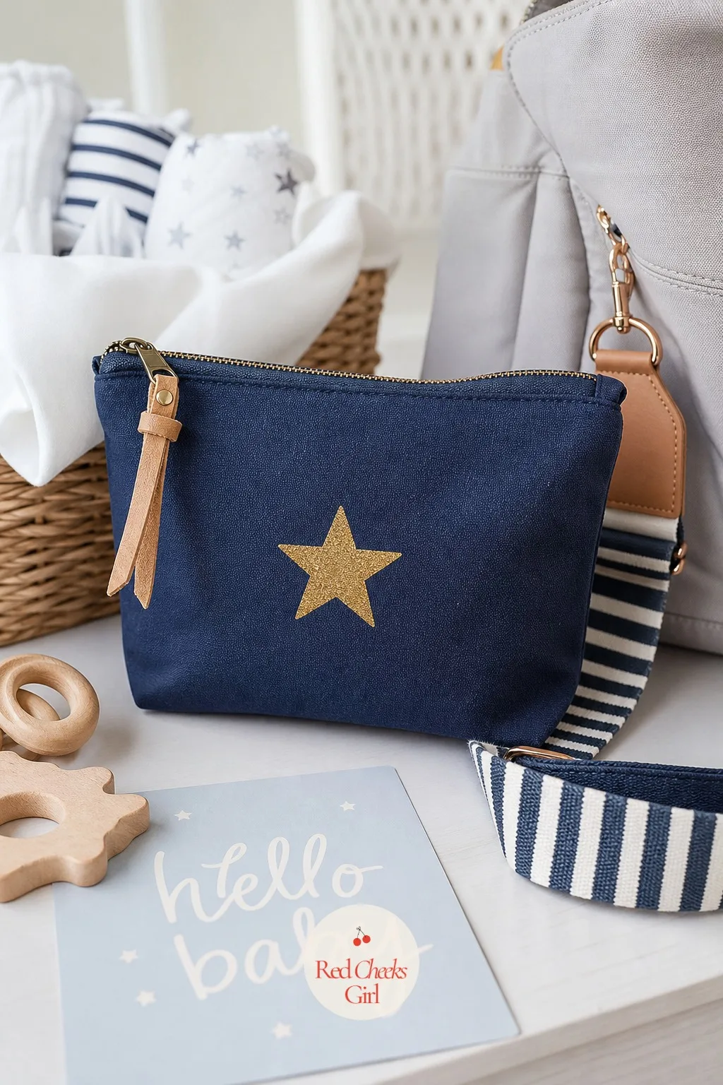 Hand-Stamped Canvas Diaper Pouch — A plain canvas pouch from a craft store looks like exactly that, plain. Diy baby shower gifts