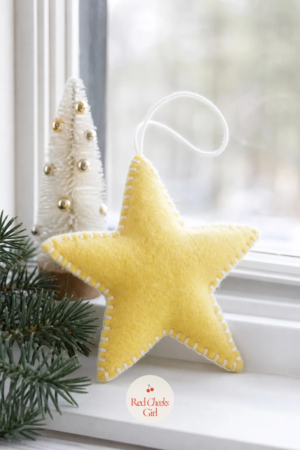 Blanket Stitch Felt Star — A star cut from card stock goes flat and papery within a week. Diy felt christmas ornaments