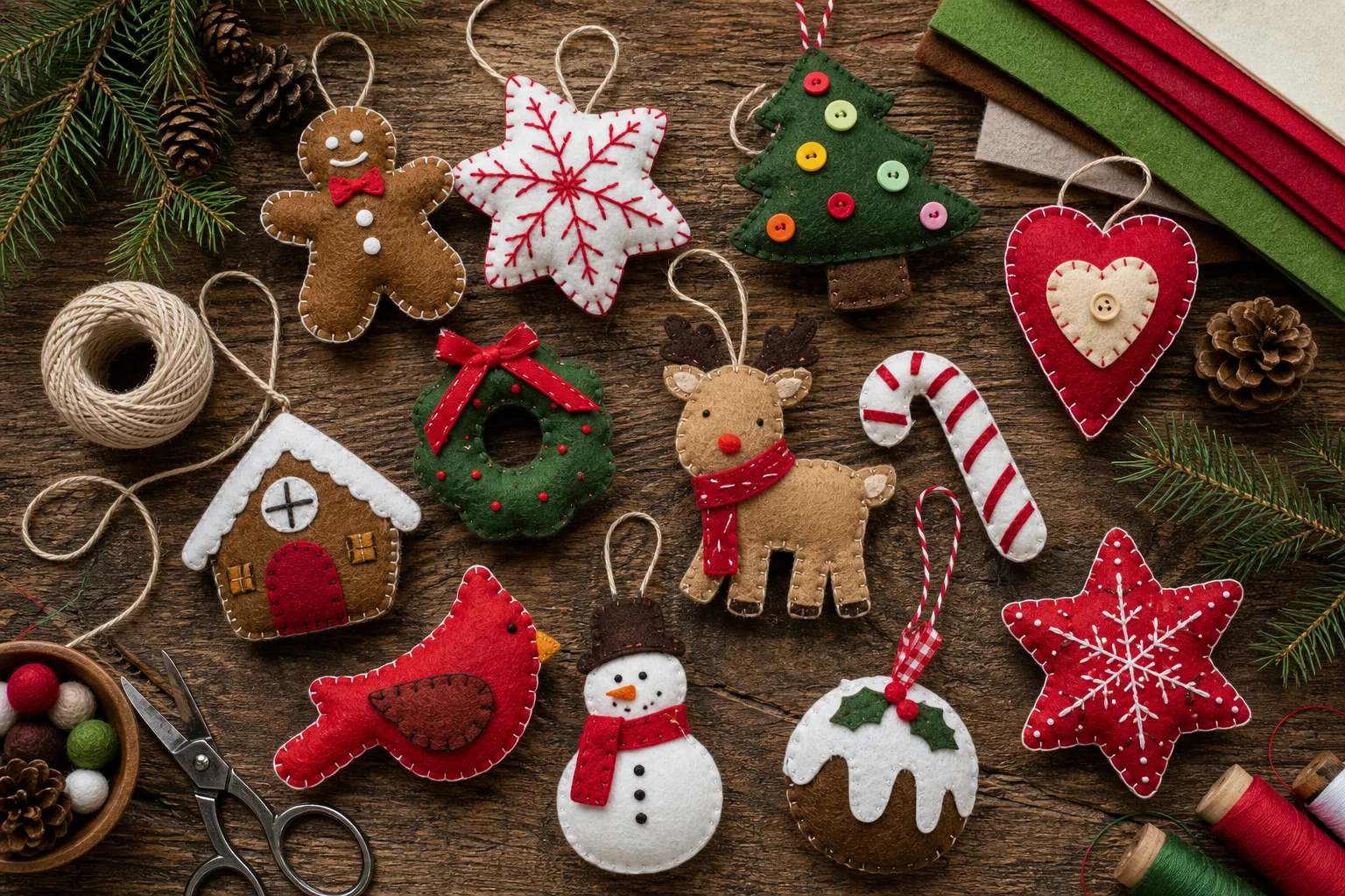 16 DIY Felt Christmas Ornaments With Cozy Handmade Charm