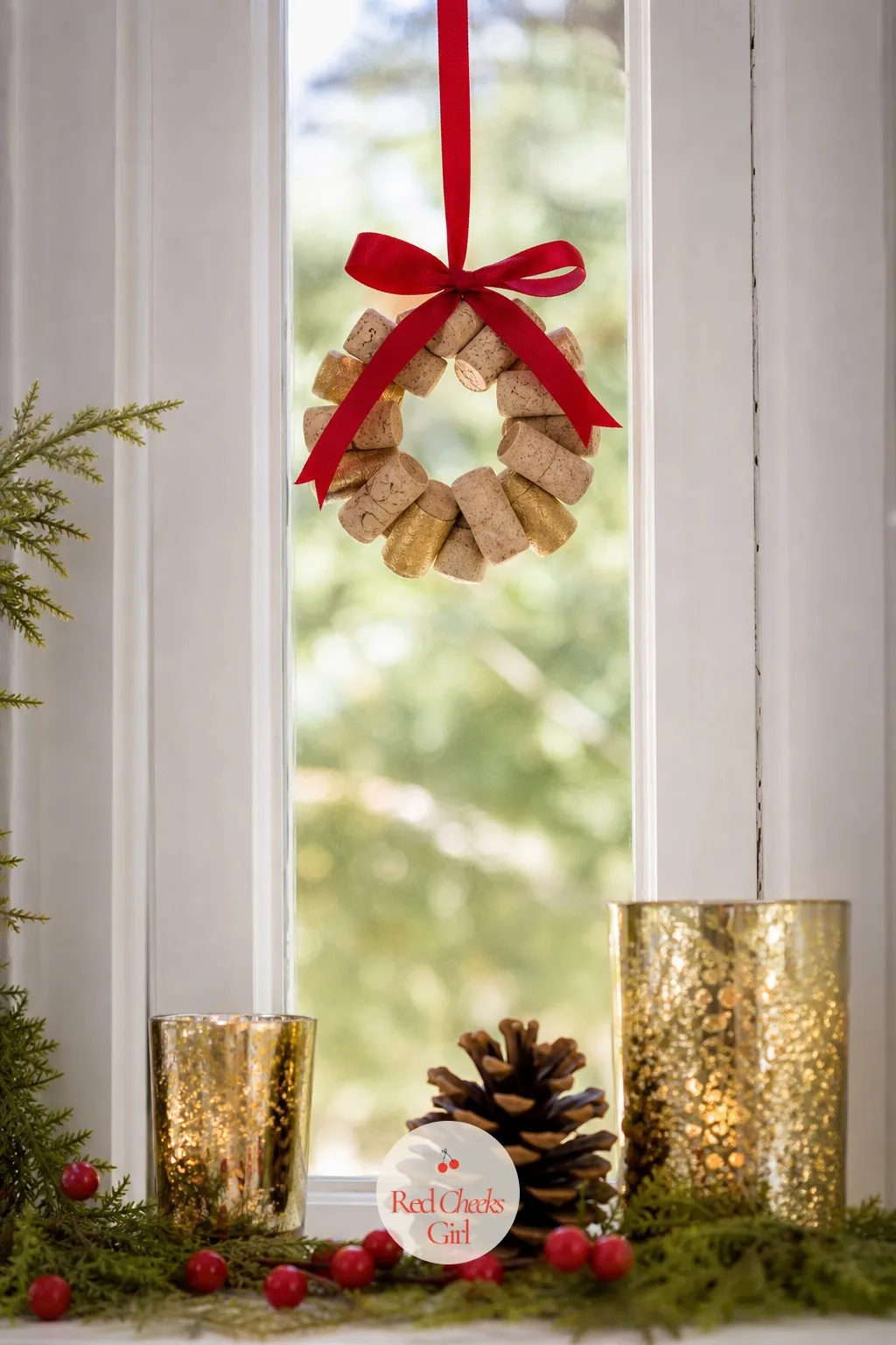 Mini Wine Cork Wreaths — A whole bag of saved wine corks sitting in a drawer is not decor, it is just clutter with good intentions. Easy christmas crafts for