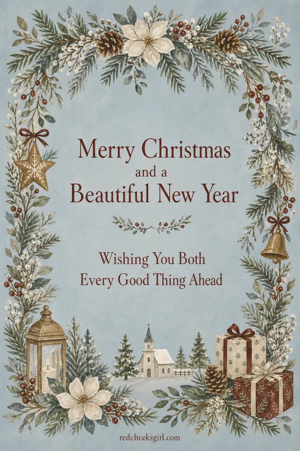 The Christmas and New Year Card printable sheet — For the honest sender who knows the cards will not go out until the twenty-third. Elegant christmas cards