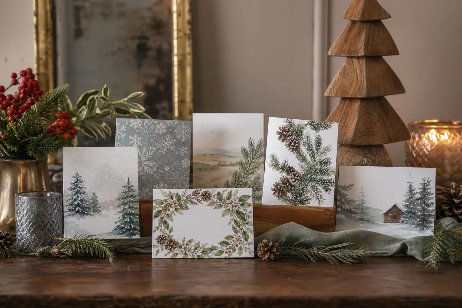 12 Elegant Christmas Cards to Print
