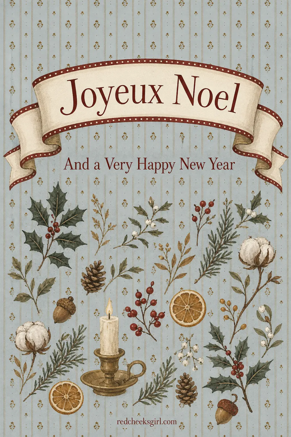 The Joyeux Noel Card printable sheet — For the friend with a weakness for Paris, or anyone whose taste runs a little more continental than candy cane. Elegant