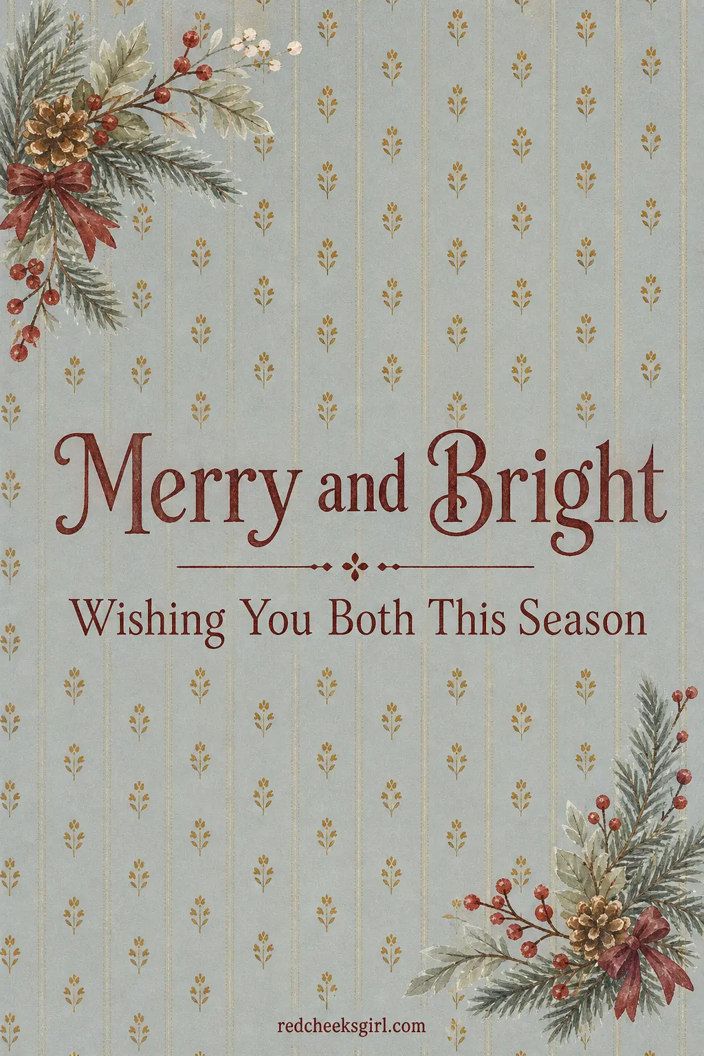 The Merry and Bright Short Note printable sheet — For the long list: casual friends, the group chat you see twice a year, anyone who would rather get a quick