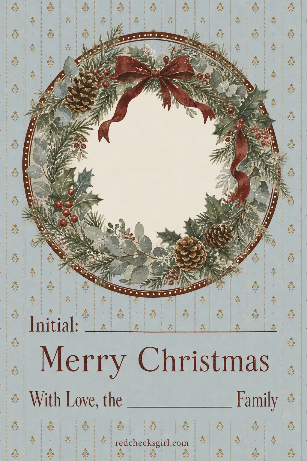 The Monogram Opener printable sheet — For the friend who likes her stationery to look a little like it came from a letterpress studio. Elegant christmas cards