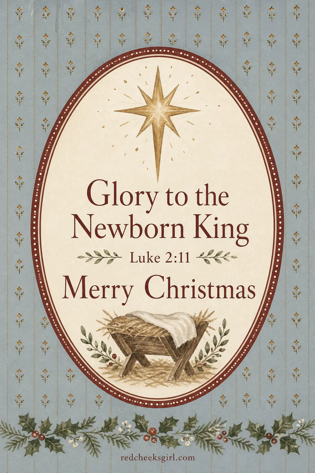 The Nativity Verse Card printable sheet — This one is for the side of the list that keeps Christ in Christmas on purpose: churchgoing family, the pastor, the