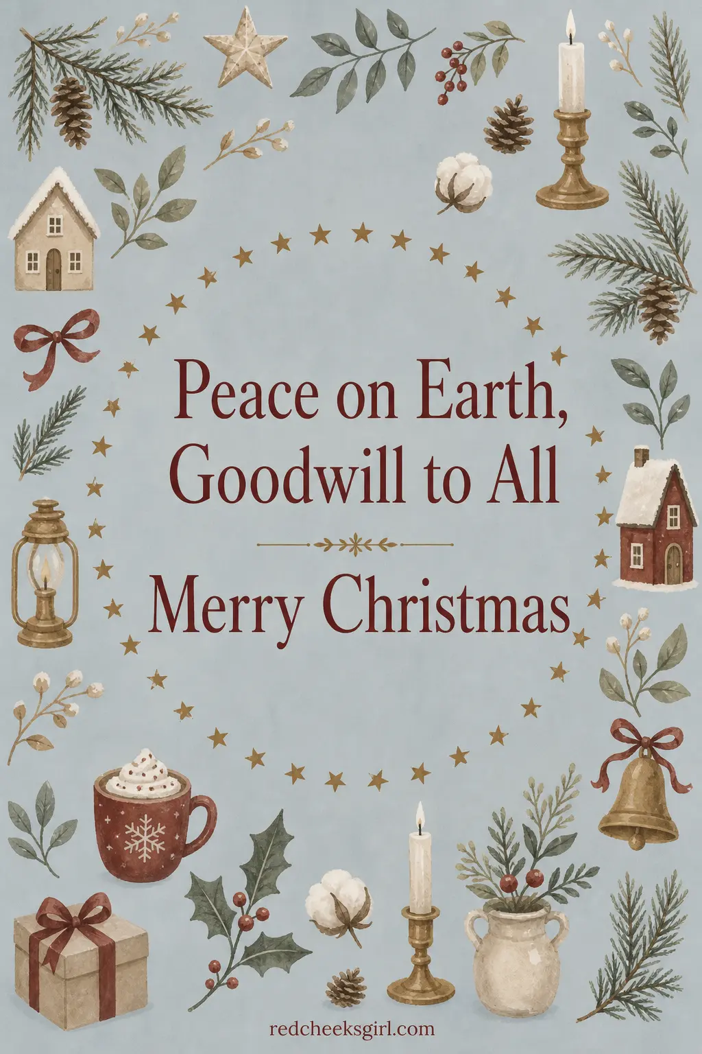 The Peace on Earth Quote Card printable sheet — Neighbors, the postman, the woman at the school gate you like but do not know well enough for a personal line.