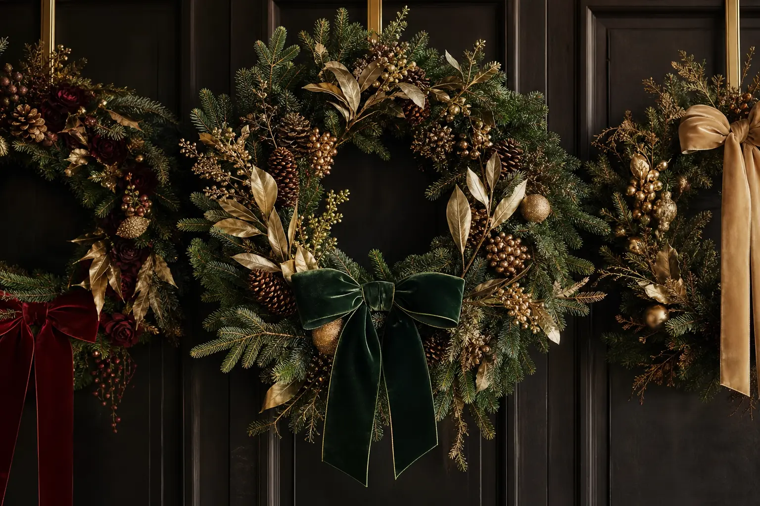 Elegant Christmas Wreaths: 22 Velvet-Bowed, Gilded Looks That Feel Quietly Expensive