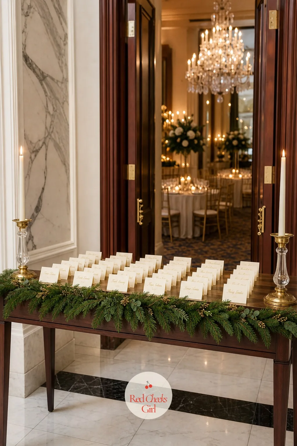 The Escort Card Table — Guests meet this table before they meet their seat, and a bare table of loose cards looks like an afterthought at the door of a formal