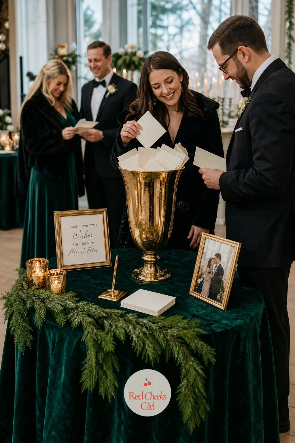 The Guest Book Alternative — A blank book by the door gets a handful of signatures and then sits in a drawer. Elegant winter wedding