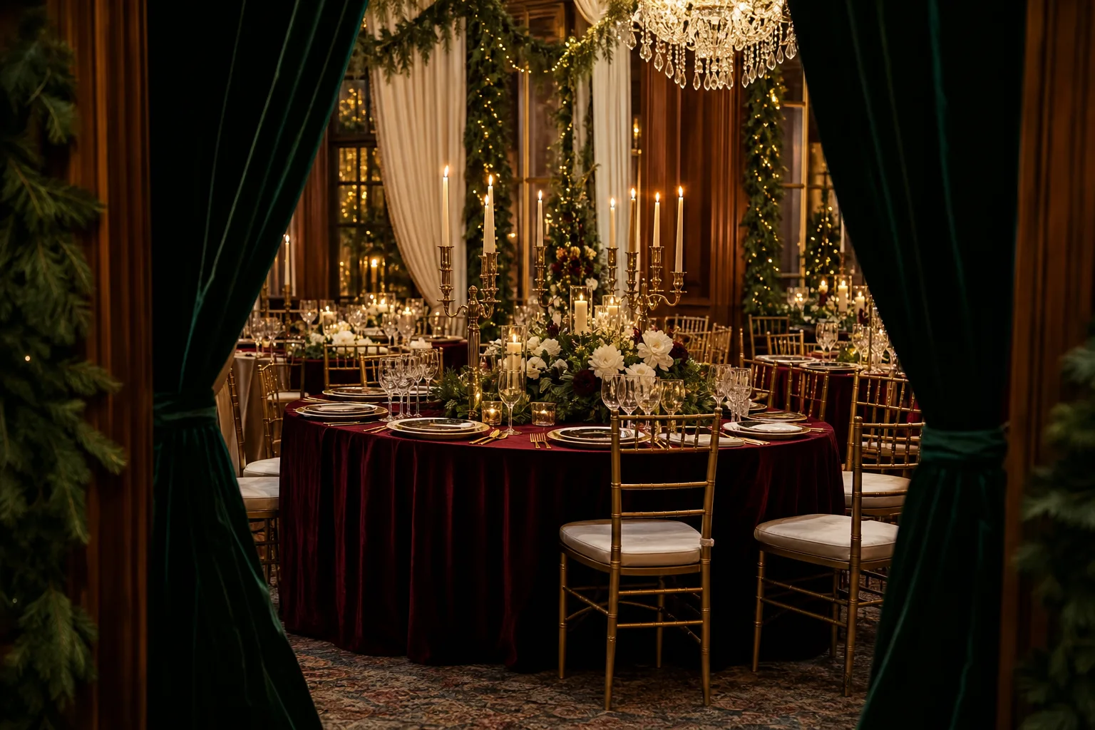 22 Elegant Winter Wedding Ideas in Velvet, Crystal and Deep Green