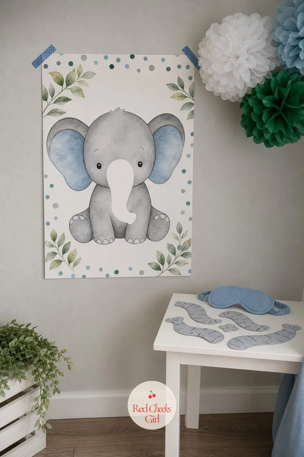 Pin The Trunk On The Elephant — A classic game only needs a fresh coat of paint to feel new again, and this is that coat. Elephant baby shower theme