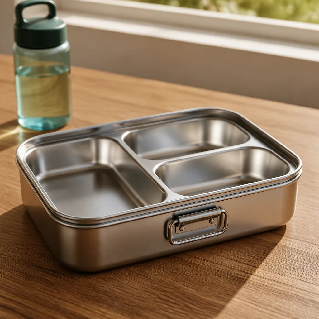 Bento Lunch Box — A single plastic container turns lunch into a jumbled mess of sauce touching rice. Employee appreciation gifts