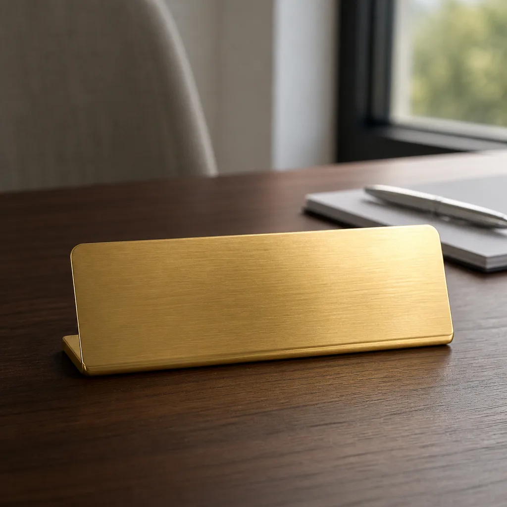 Personalized Name Plate — A shared desk or a brand new office can feel borrowed until something on it says whose it is. Employee appreciation gifts