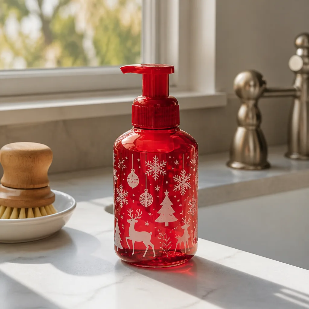 Holiday Hand Soap — Small, useful, and exactly the kind of thing nobody buys for herself but everyone is glad to have by the sink come December. Employee