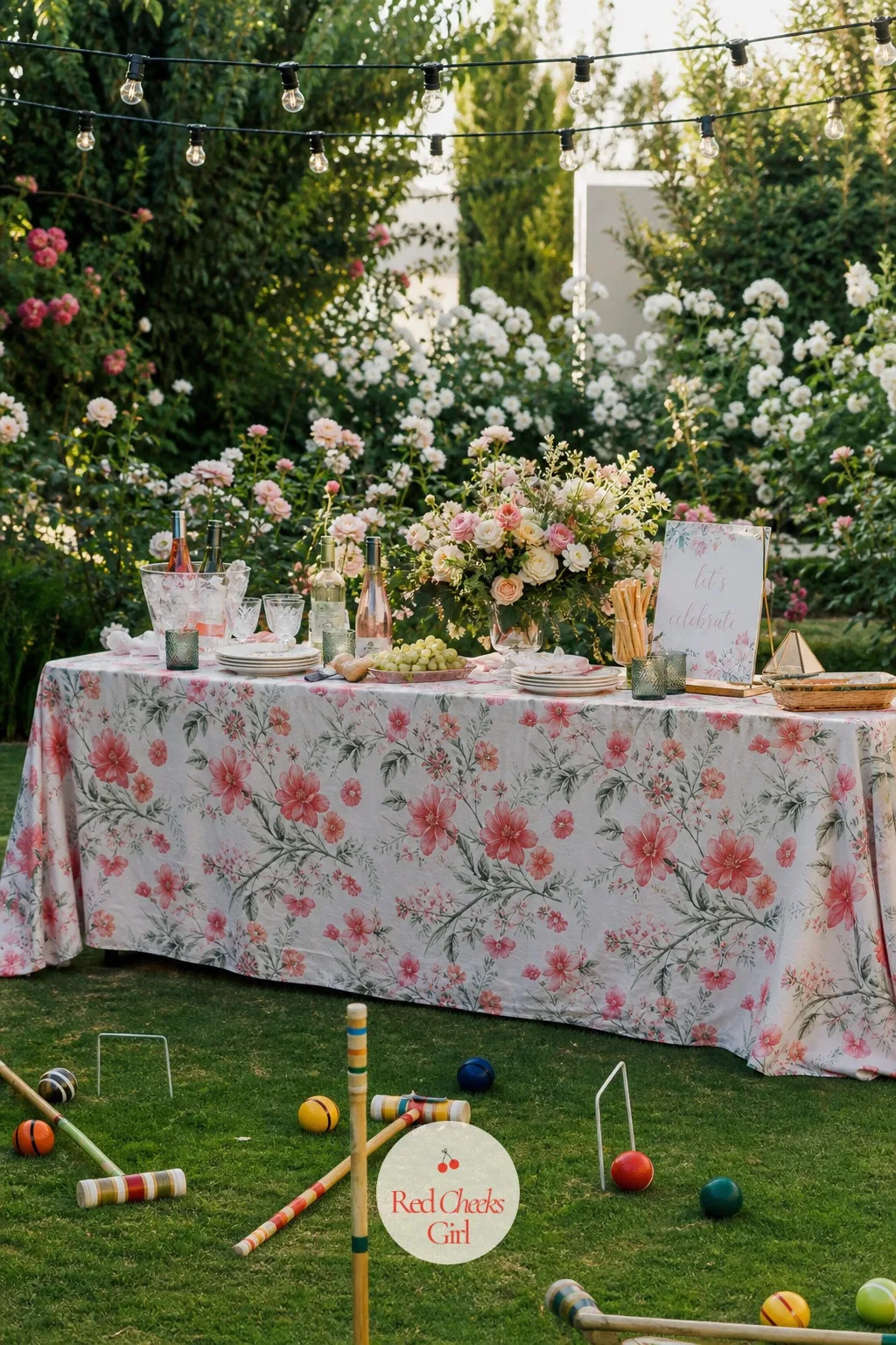 Garden Party With Lawn Games — If the thought of hiring a hall makes your shoulders rise, stop there and look at your own backyard instead. Engagement party