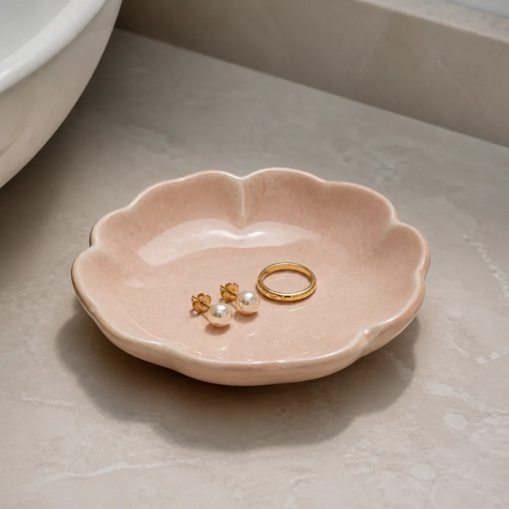 Engagement Ring Dish — She is going to take that ring off to shower, to cook, to sleep, roughly four hundred times before the wedding, and it needs somewhere