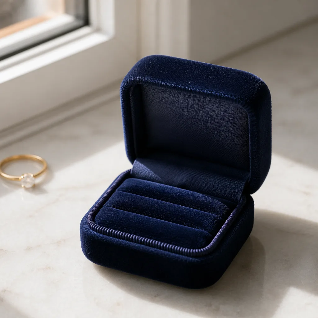Keepsake Ring Box — The box the ring actually came in rarely matches the home it lives in, so a proper keepsake box gives the ring a place to rest each night