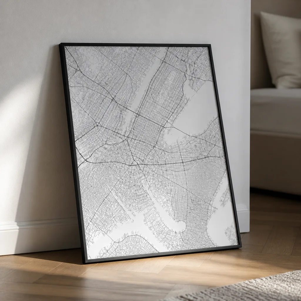 Map Print Of Where They Met — Not every couple met somewhere cinematic, and that is the point: a bar, a campus, a city block becomes something worth framing