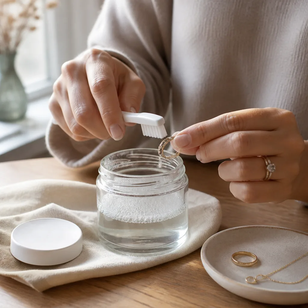 Ring Cleaner Set — Nobody warns a newly engaged woman that the ring needs actual maintenance, not until it has gone cloudy from lotion and dish soap.