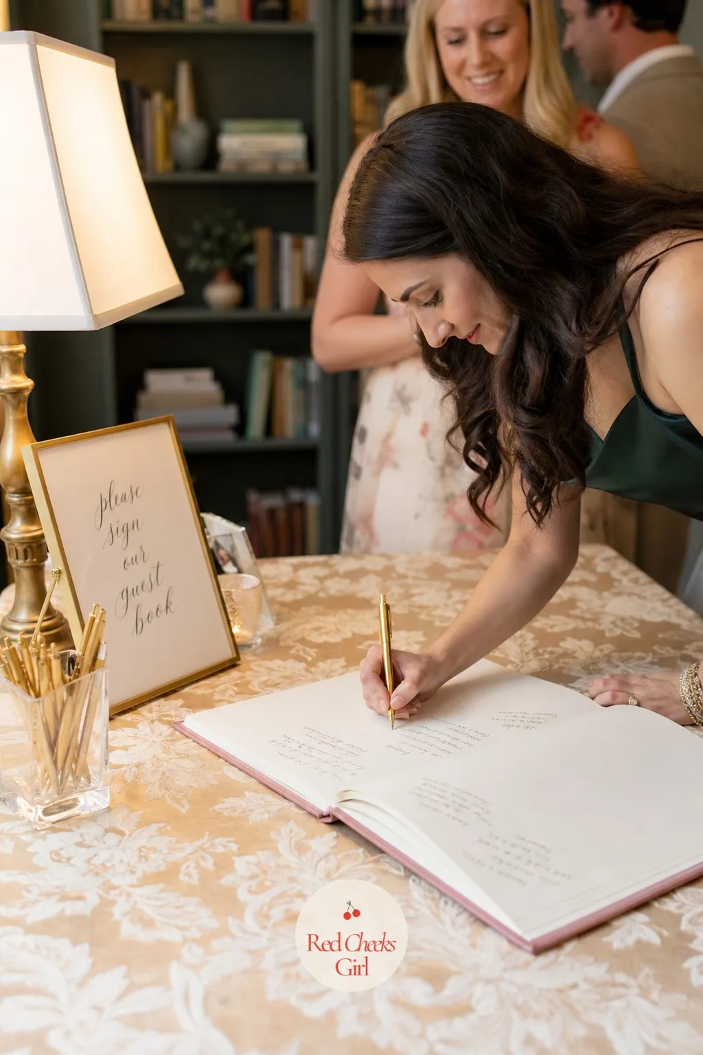 Guest Book — A blank book with lined pages gets three signatures and a lot of awkward hovering. Engagement party ideas
