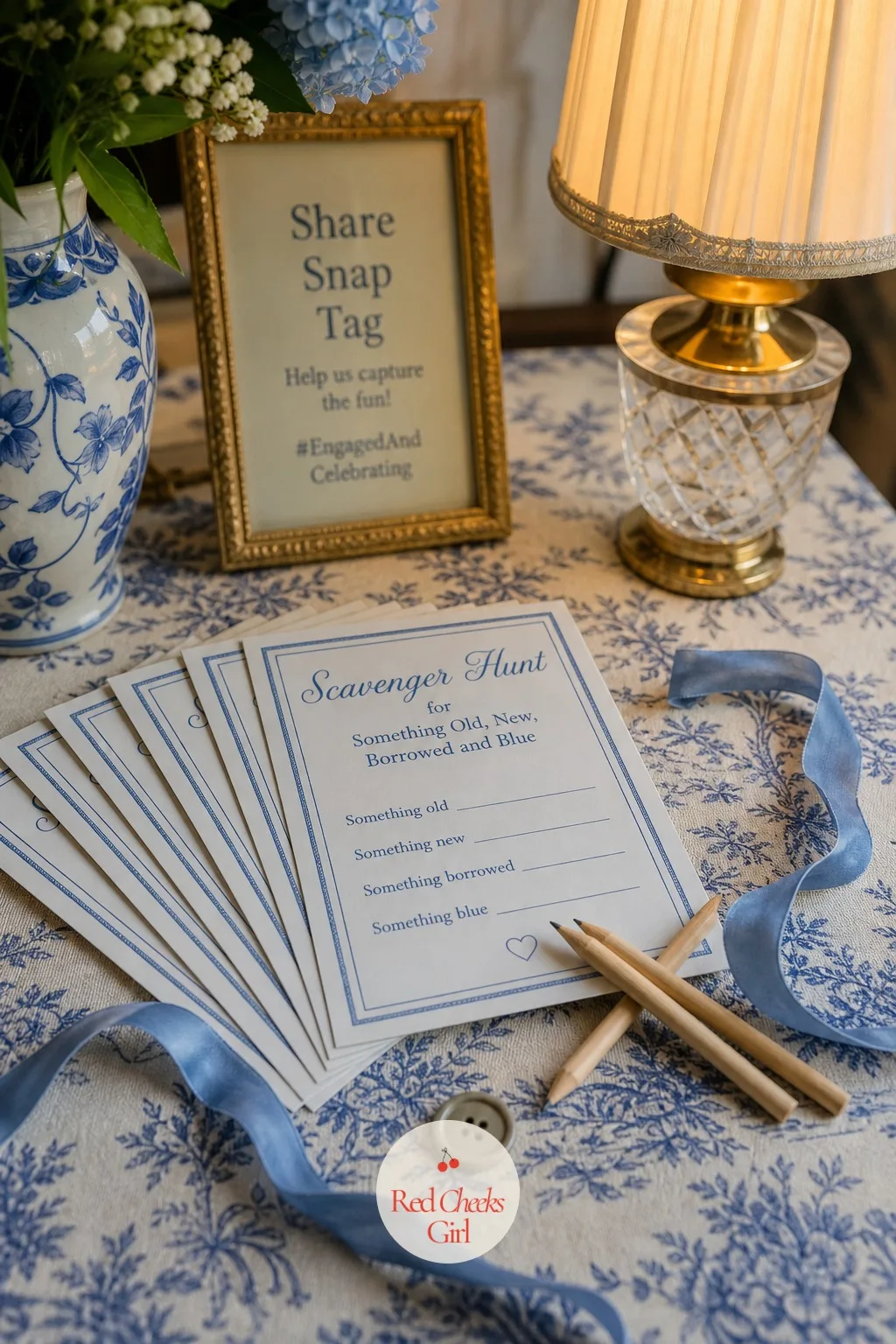 Scavenger Hunt For Something Old, New, Borrowed And Blue — This one keeps two families who have never met before mingling without anyone having to force small