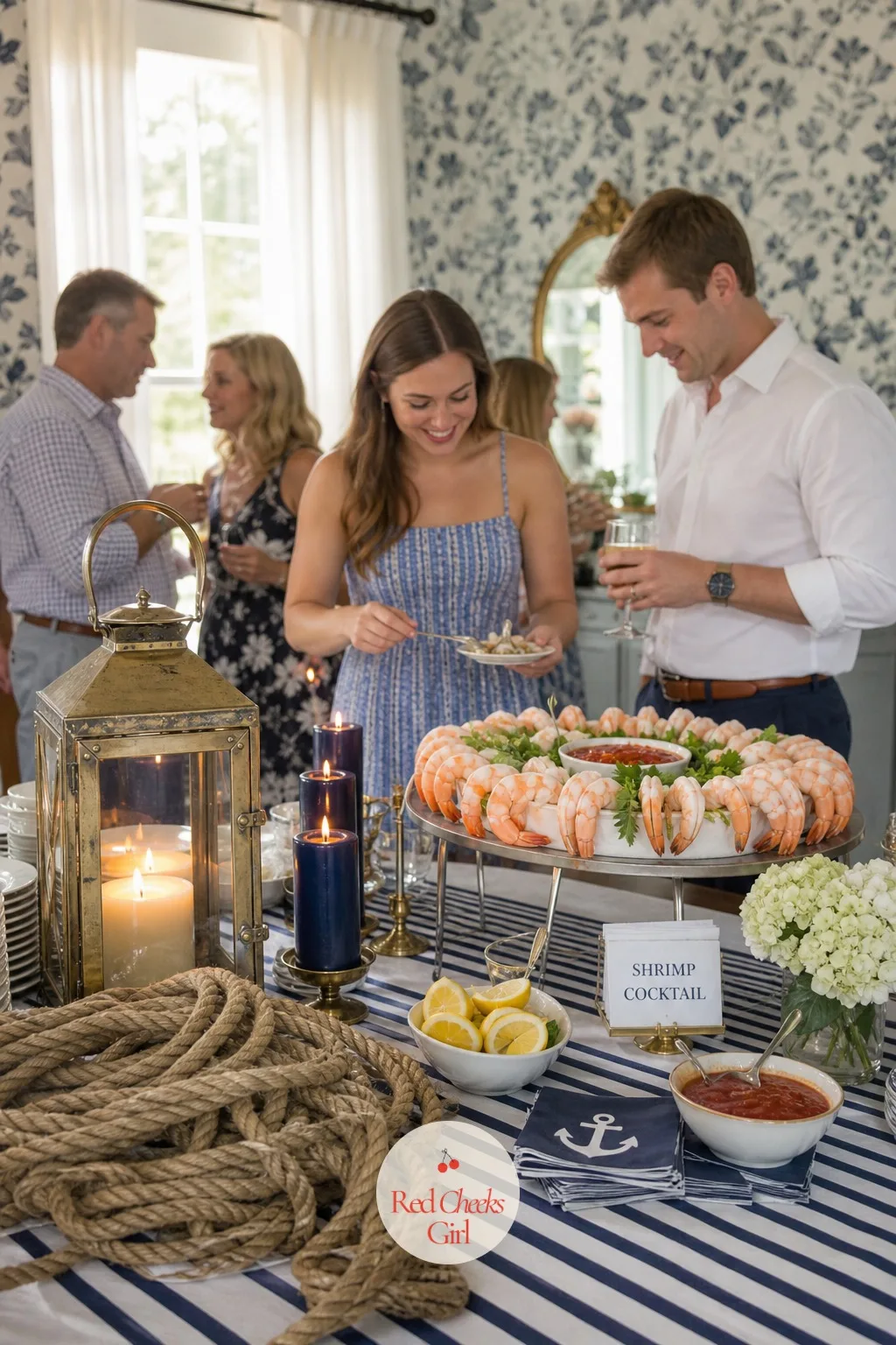 Anchored in Love — A nautical theme risks looking like a child's birthday. Engagement party themes